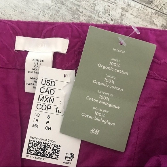 H & M  Mini Dress T-Straps Fushia Fitted Zipper Cut Out/Layered Lined Size S NWT - Picture 10 of 10